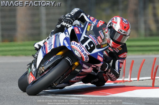 2009-09-26 Imola 1646 Variante alta - Superbike - Qualifyng Practice - Ben Spies - Yamaha YZF R1